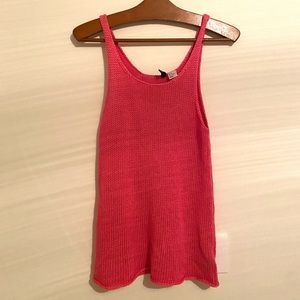 Pink knit tank top